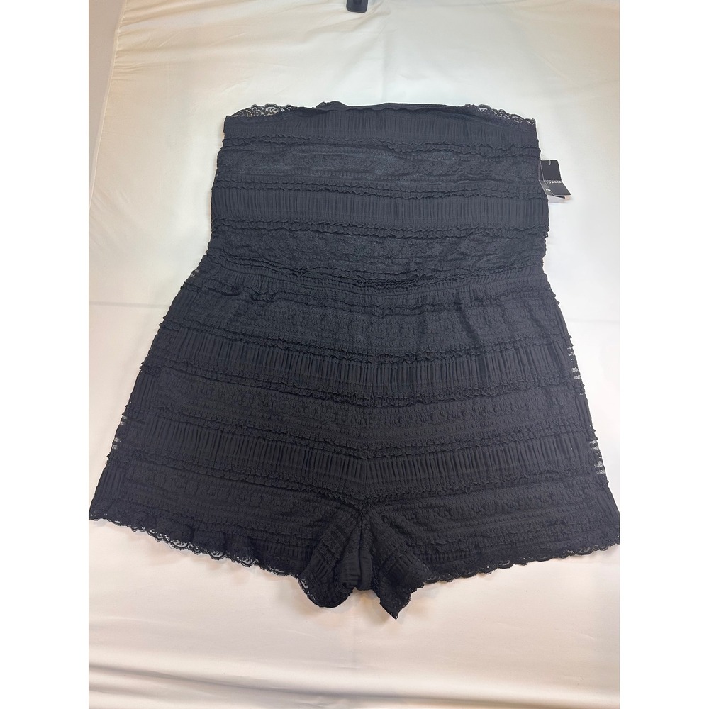 Torrid Festi Black Lace Strapless Tiered Romper NWT Plus Size 3 3X
